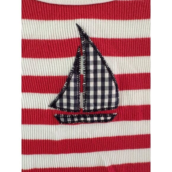 J. Crew Striped Favorite Tank Nautical Sailboat Coastal Summer Size Medium - Picture 4 of 8